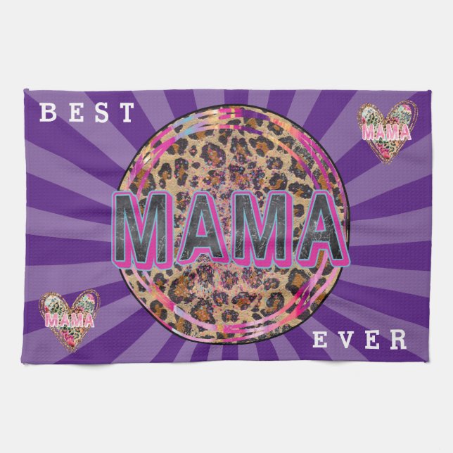 Mama Heart Customise Love Tea Towel (Horizontal)