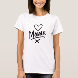 Mama Heart Minimalist T-Shirt for Moms
