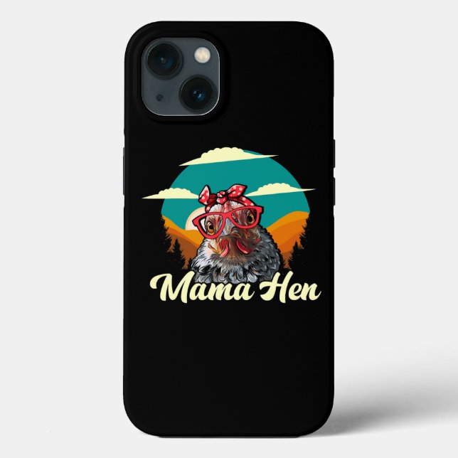 Mama Hen Chicken Mum Sunglasses Funny Mothers Day  Case-Mate iPhone Case (Back)