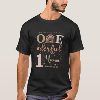 Mama Isn t She Onederful 1st Birthday Neutral Boho T-Shirt