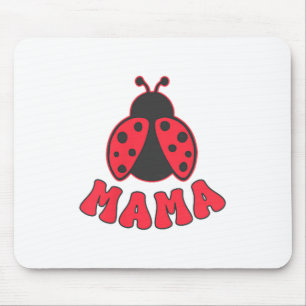 Mama Ladybug First Birthday Girl Family Matching P Mouse Pad