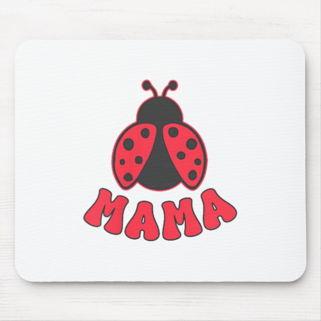 Mama Ladybug First Birthday Girl Family Matching P Mouse Pad (Front)
