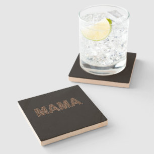 'Mama' Leopard Design Trendy Birthday Gift  Stone Coaster