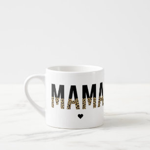 Mama Leopard print Typography Mum Gifts Espresso Cup