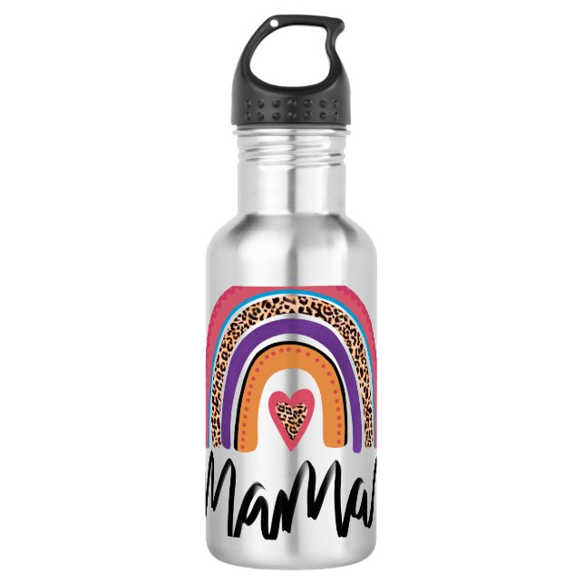 Mama Leopard Rainbow 710 Ml Water Bottle (Front)