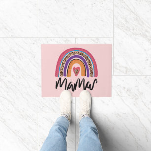 Mama Leopard Rainbow Doormat