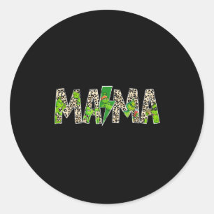 Mama Leopard Retro Mum Nanny Grandma Mother's Day Classic Round Sticker