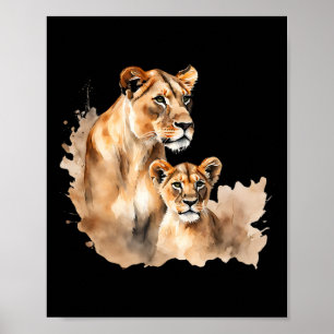 Mama Lioness Tee New Mum Lion Mummy Gift For Mothe Poster