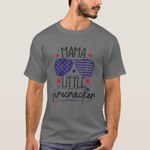 Mama Little Firecracker Celebrate 4Th July Family T-Shirt