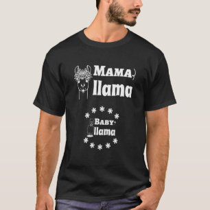 Mama Llama Baby Llama Cute Pregnancy Announcement T-Shirt
