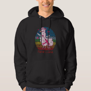 Mama Llama Cute Alpaca Vintage Retro for Animal Hoodie