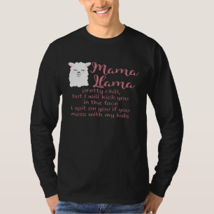 Mama Llama Mum Life Dont mess with my kids T-Shirt