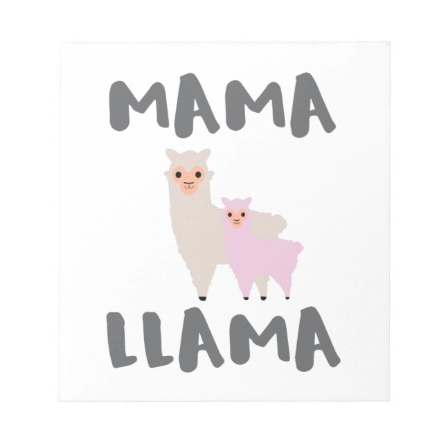 Mama Llama Mum Notepad (Front)