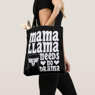 Mama Llama Needs No Drama Funny Mother's Day Tote Bag