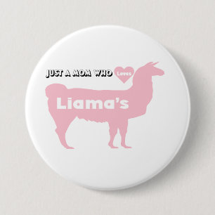 Mama Llama pink mum loves liama 7.5 Cm Round Badge