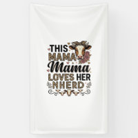 Mama Loves Her Herd Vintage Cow Mum Shirt Design_1