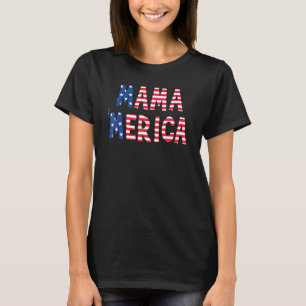 Mama 'Merica, Cool Funny Retro 4th July American M T-Shirt
