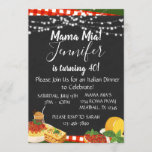 Mama Mia Italian Dinner Party Invitation<br><div class="desc">Mama Mia! Set the tone for your Italian Dinner themed party with this fun invitation featuring classic Italian food and colours. Whether you are having a spaghetti dinner themed birthday party, engagement party, retirement party, or dinner party - this invite is a fun way to get your guests excited about...</div>