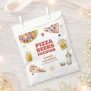 Mama Mia Pizza Beer Pacifier Baby Shower Favour Bags