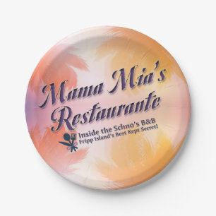 Mama Mia's Restaurante Paper Plate