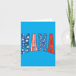 Mama Mini Cute 4th Of July Mum Kids Aamerican Card