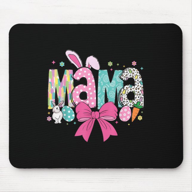 Mama Mini Easter Matching Mama Bunny Easter Day  Mouse Pad (Front)