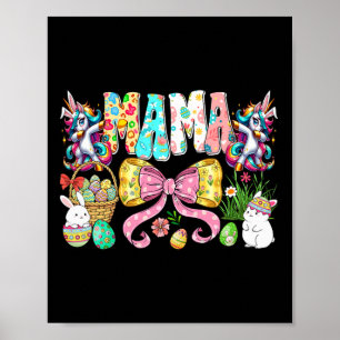 Mama Mini Easter Matching Mama Bunny Easter Day Poster