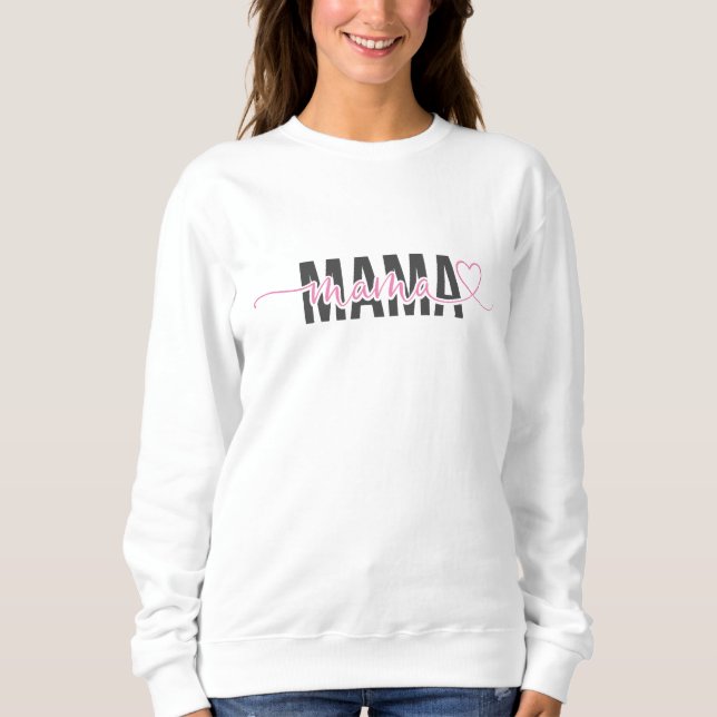 Mama Mini Modern Valentine's and Mother's Day Sweatshirt (Front)