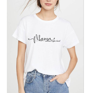 Mama Modern Mum Kids Names Mother's Day T-Shirt