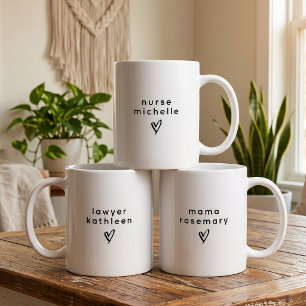 Mama Modern Nurse Lawyer Graduation Custom Script Coffee Mug