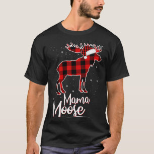 Mama Moose Matching Family Christmas Plaid Pajama T-Shirt