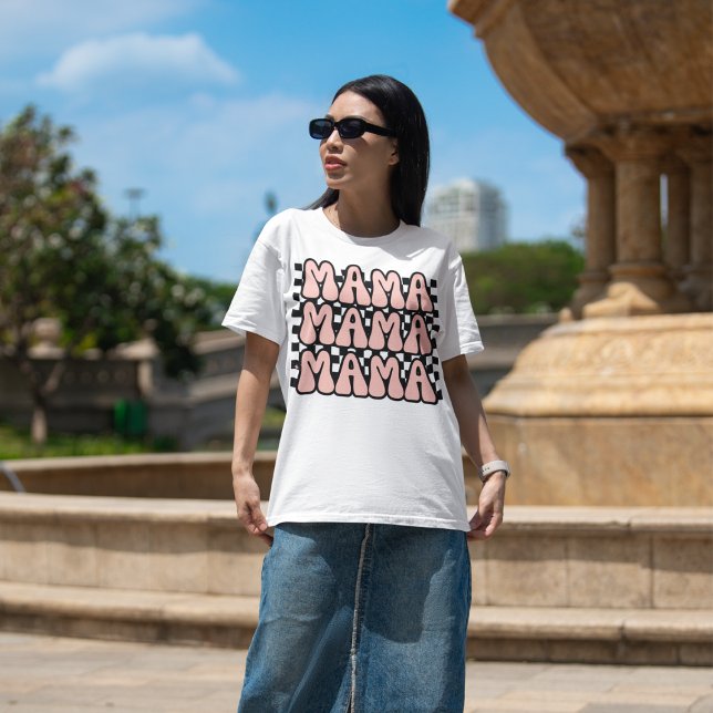 Mama Mother's Day Retro Pink T-Shirt (Creator Uploaded)