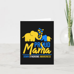 Mama Mum Down Syndrome Awareness Day Cute Elephant Card