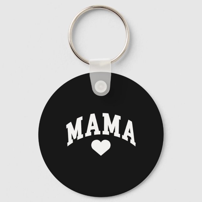 Mama Mum Heart Mothers Day  Key Ring (Front)