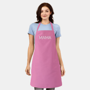 Mama Mum in Spanish pink white cute stylish chic Apron