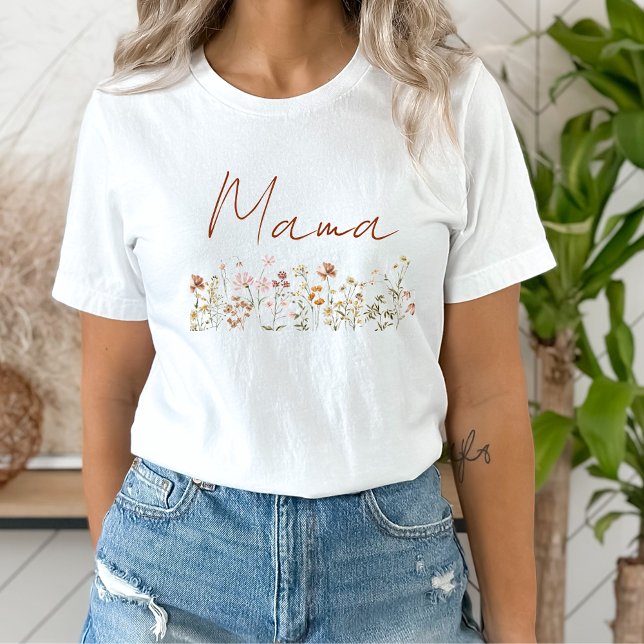 Mama Mum to Be Wildflower Baby Shower T-Shirt (Creator Uploaded)