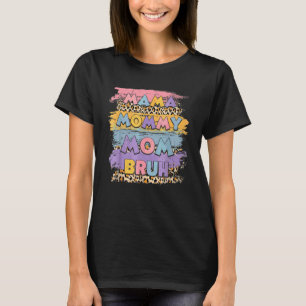Mama Mummy Mum Bruh Leopard Boho Happy Mother Day T-Shirt