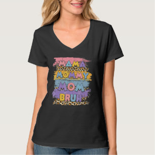 Mama Mummy Mum Bruh Leopard Boho Happy Mother Day  T-Shirt