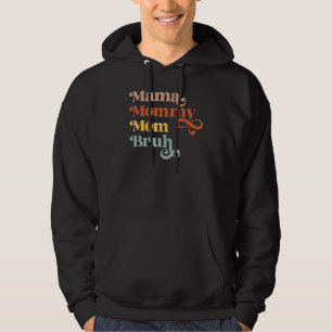 Mama Mummy Mum Bruh Retro Vintage Boys Girls Kids Hoodie