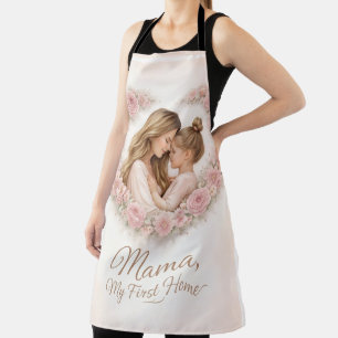 Mama — My First Home   Mother & Daughter Floral Tr Apron