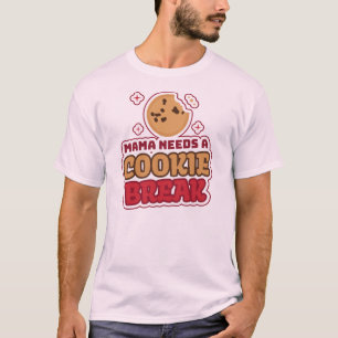 Mama Needs a Cookie Break Funny Christmas Mum T-Shirt