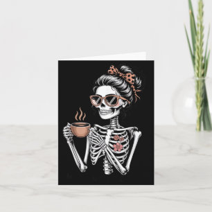 Mama Needs Coffee Funny Skeleton Halloween Coffee Card