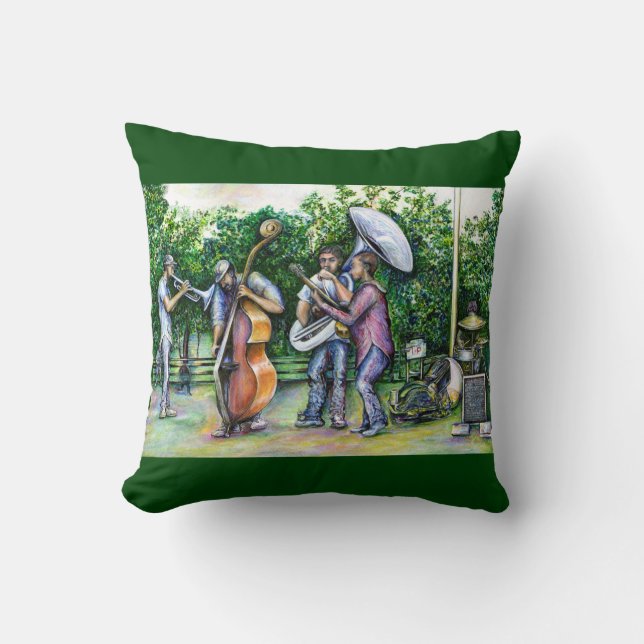 Mama Never Warned Me about Tuba Players Cushion (Front)