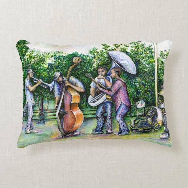 Mama Never Warned Me about Tuba Players Decorative Cushion (Front)