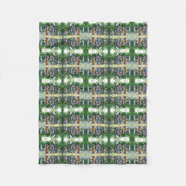 Mama Never Warned Me about Tuba Players Fleece Blanket (Front)