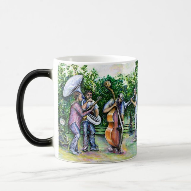 Mama Never Warned Me about Tuba Players Magic Mug (Left)