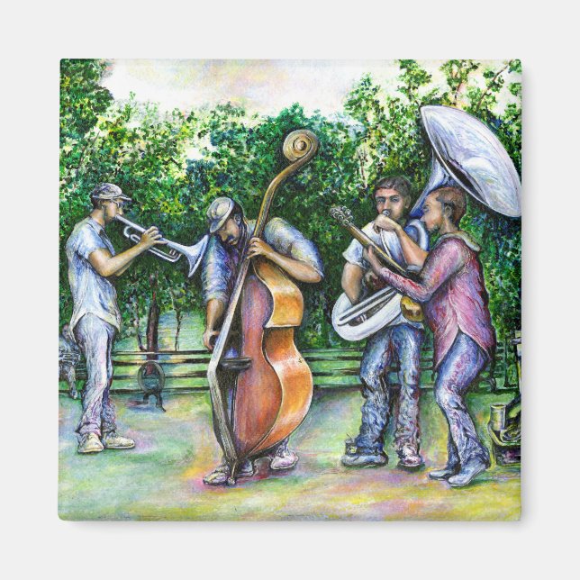 Mama Never Warned Me about Tuba Players Magnet (Front)