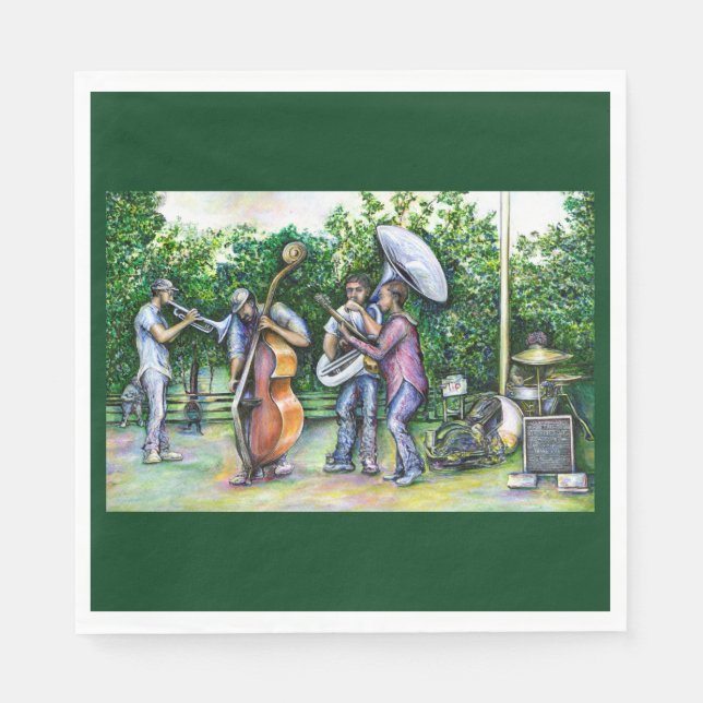 Mama Never Warned Me About Tuba Players Napkin (Front)