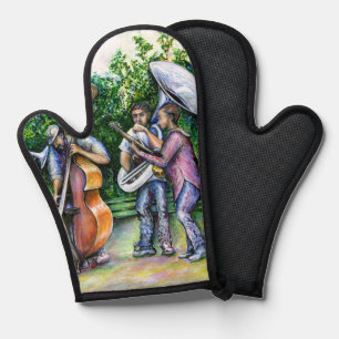 Mama Never Warned Me about Tuba Players. Oven Mitt