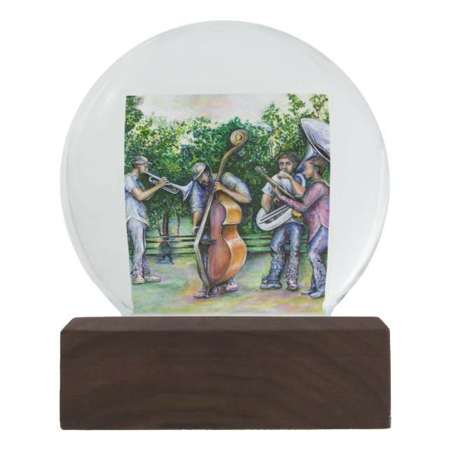 Mama Never Warned Me about Tuba Players Snow Globe (Front)